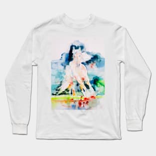 WATERCOLOR HORSE .7 Long Sleeve T-Shirt